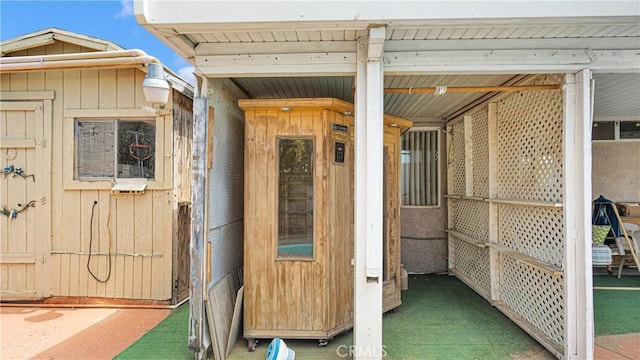 view of outbuilding