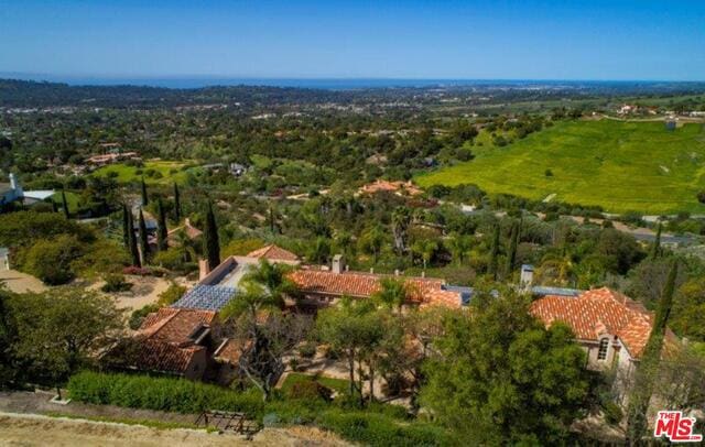 aerial view featuring a rural view