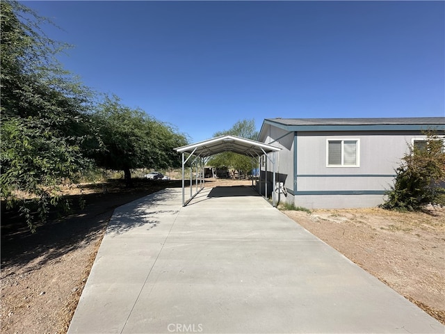 view of property exterior featuring a carport