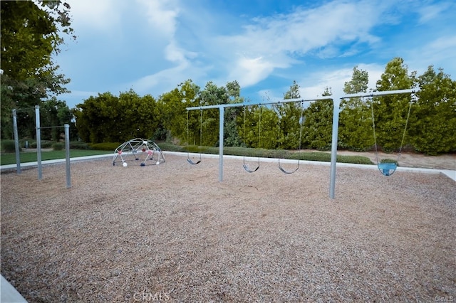 view of jungle gym