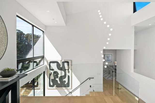 interior space featuring light wood-type flooring