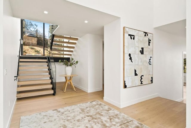 interior space featuring wood-type flooring