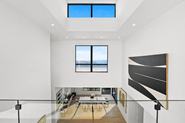 interior space featuring wood-type flooring and basketball court