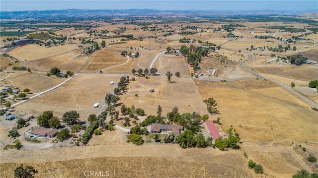 aerial view with a rural view