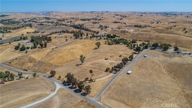 bird's eye view featuring a rural view