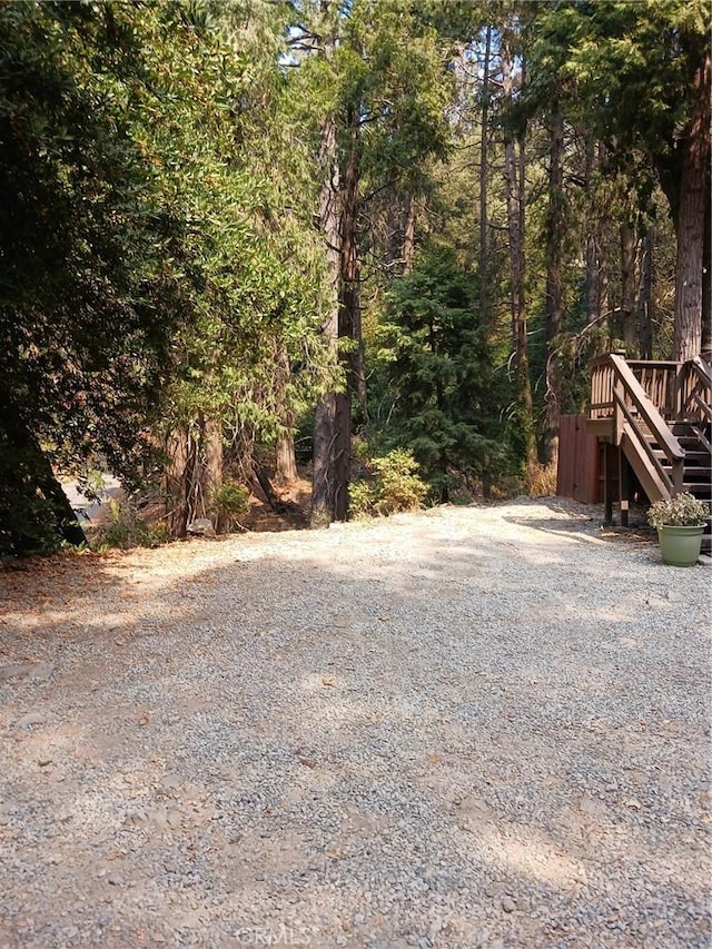 view of yard featuring a deck