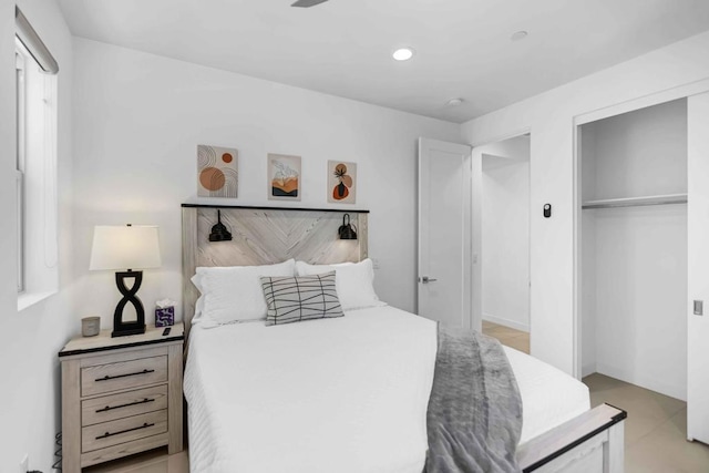 bedroom featuring a closet