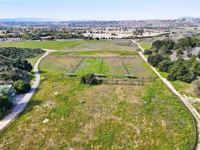 bird's eye view with a rural view