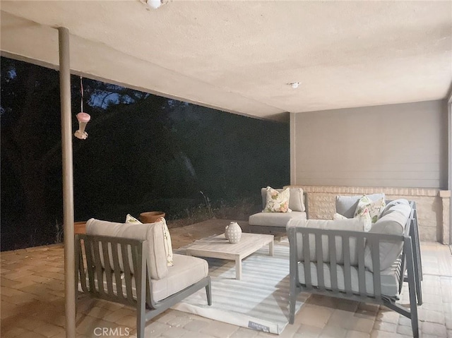 view of patio with an outdoor living space