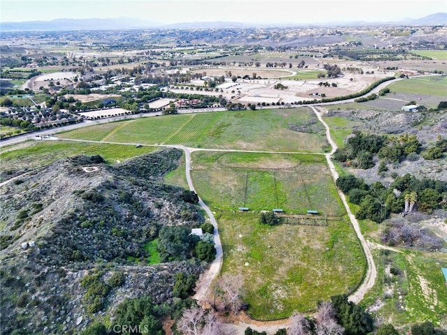 aerial view featuring a rural view