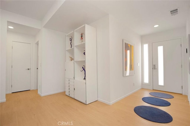 entrance foyer featuring light hardwood / wood-style flooring