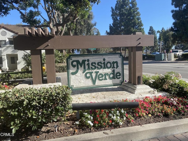 view of community sign