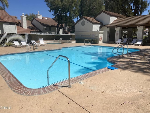 view of pool with a patio area