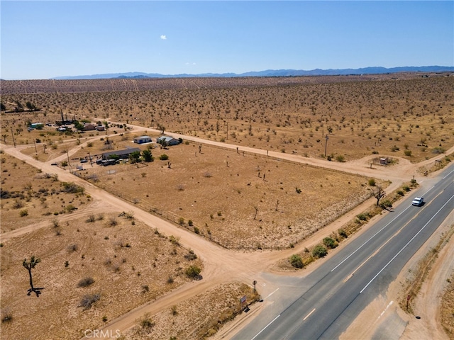 drone / aerial view with a mountain view