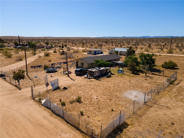 aerial view with a rural view