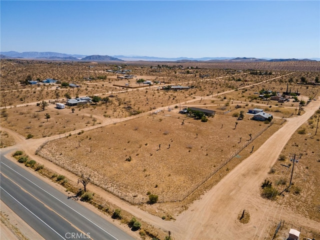 drone / aerial view with a mountain view