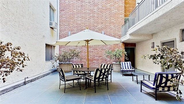 view of patio / terrace featuring a balcony