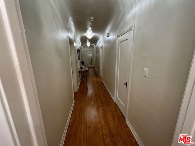 hall featuring hardwood / wood-style flooring