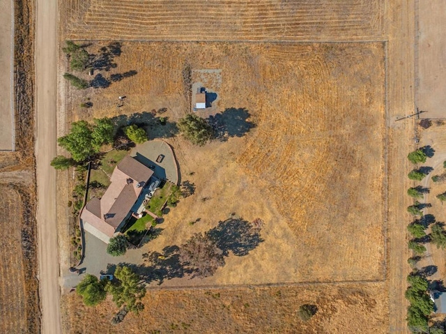 aerial view featuring a rural view