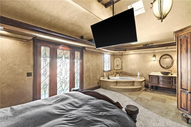 bedroom featuring ornamental molding