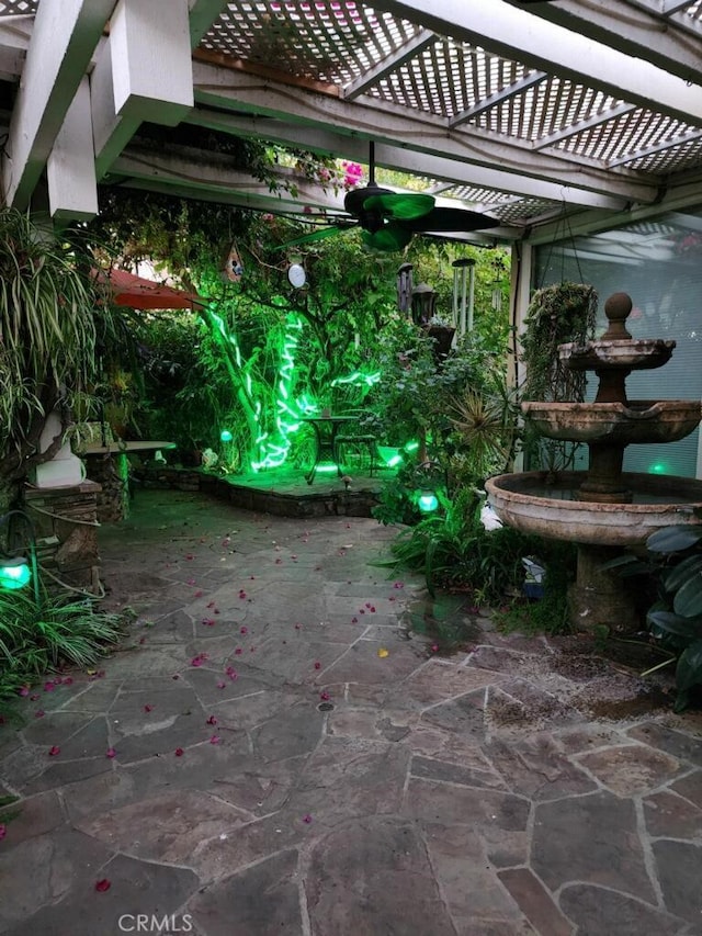 view of patio / terrace with a pergola