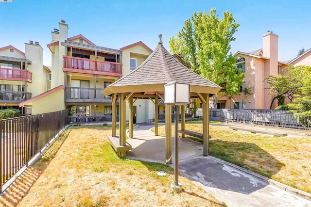 surrounding community with a gazebo