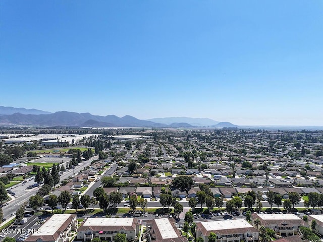 aerial view featuring a mountain view