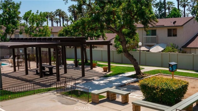 view of home's community featuring a patio area