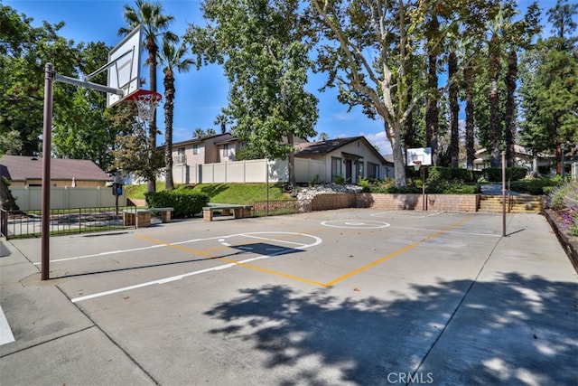 view of basketball court