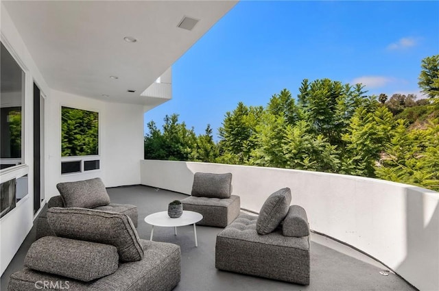 view of patio / terrace featuring visible vents