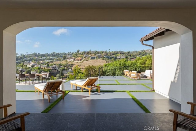 balcony featuring a patio