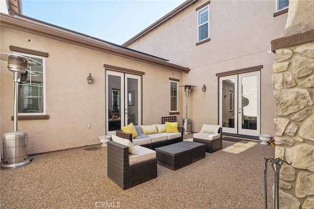 view of patio / terrace with outdoor lounge area and french doors