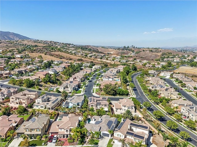 aerial view featuring a mountain view