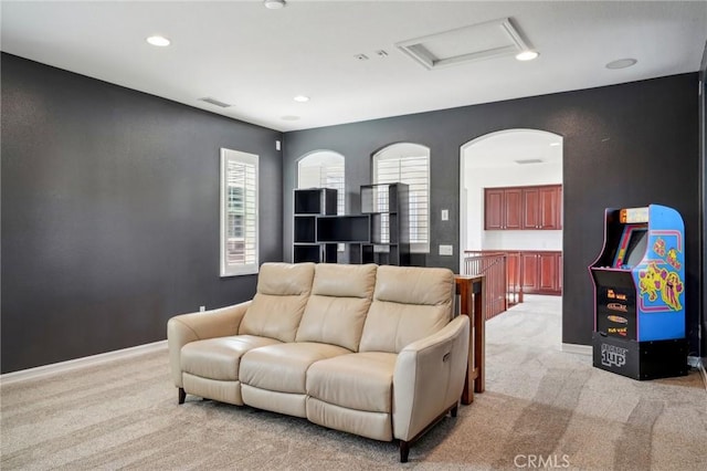 view of carpeted living room