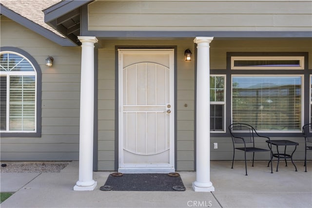 view of doorway to property