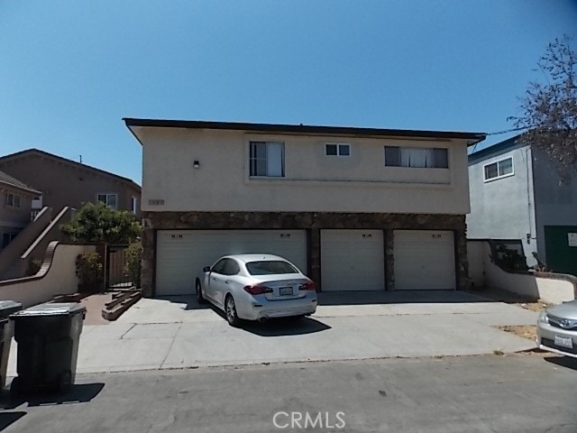 view of front property with a garage