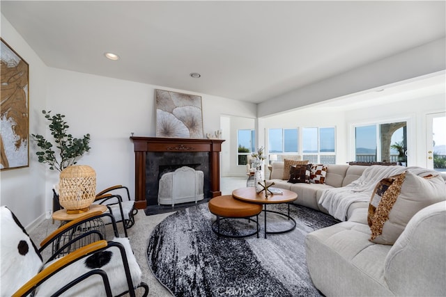 view of carpeted living room