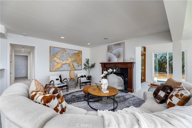 view of carpeted living room