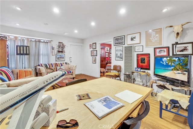 interior space featuring light hardwood / wood-style floors