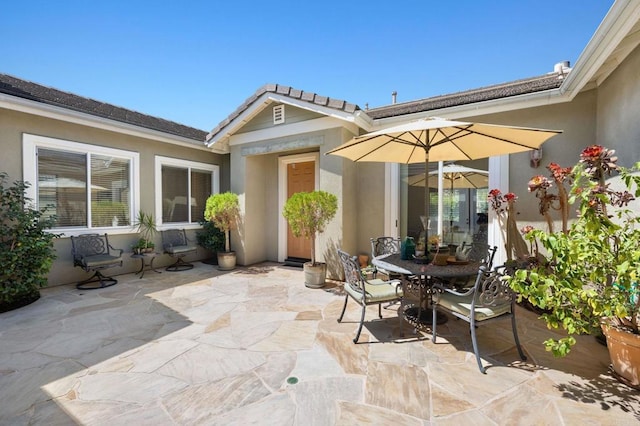 view of patio / terrace featuring outdoor dining area