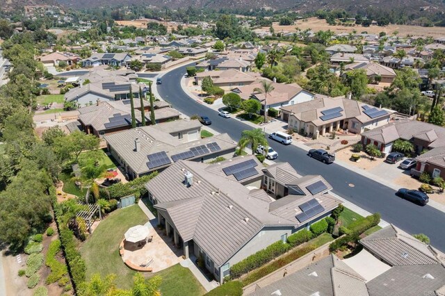 aerial view featuring a residential view