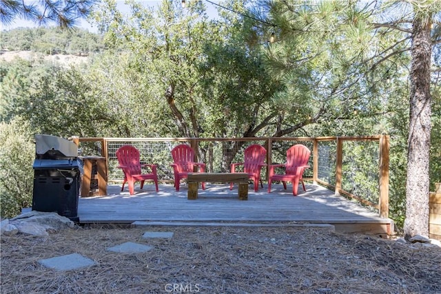 exterior space with a wooden deck