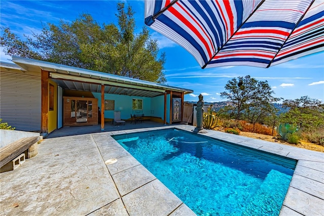 view of pool with a patio area