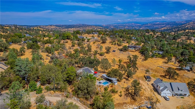 bird's eye view featuring a mountain view