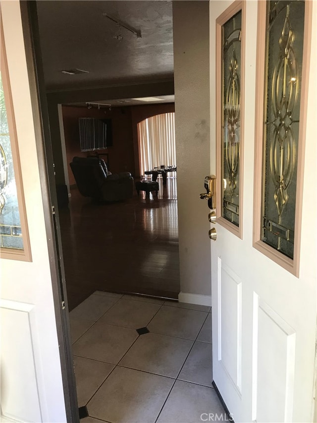 interior space featuring tile patterned floors