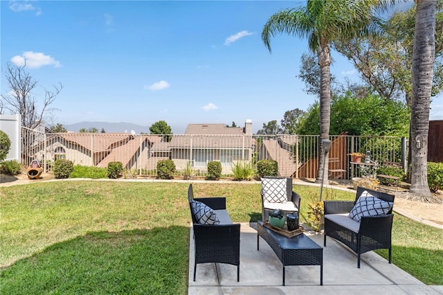 exterior space featuring a mountain view