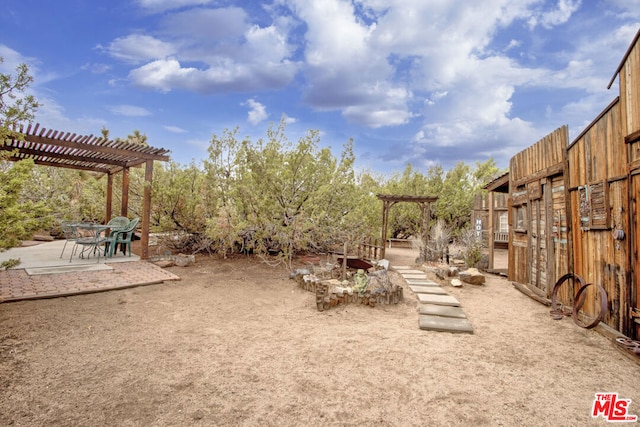 view of yard with a patio