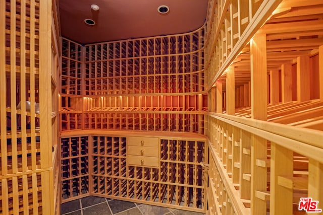 view of wine room