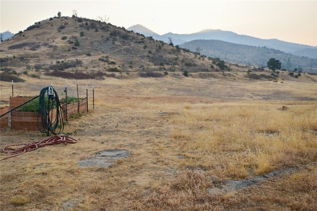 mountain view with a rural view