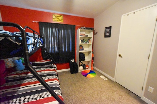 view of carpeted bedroom